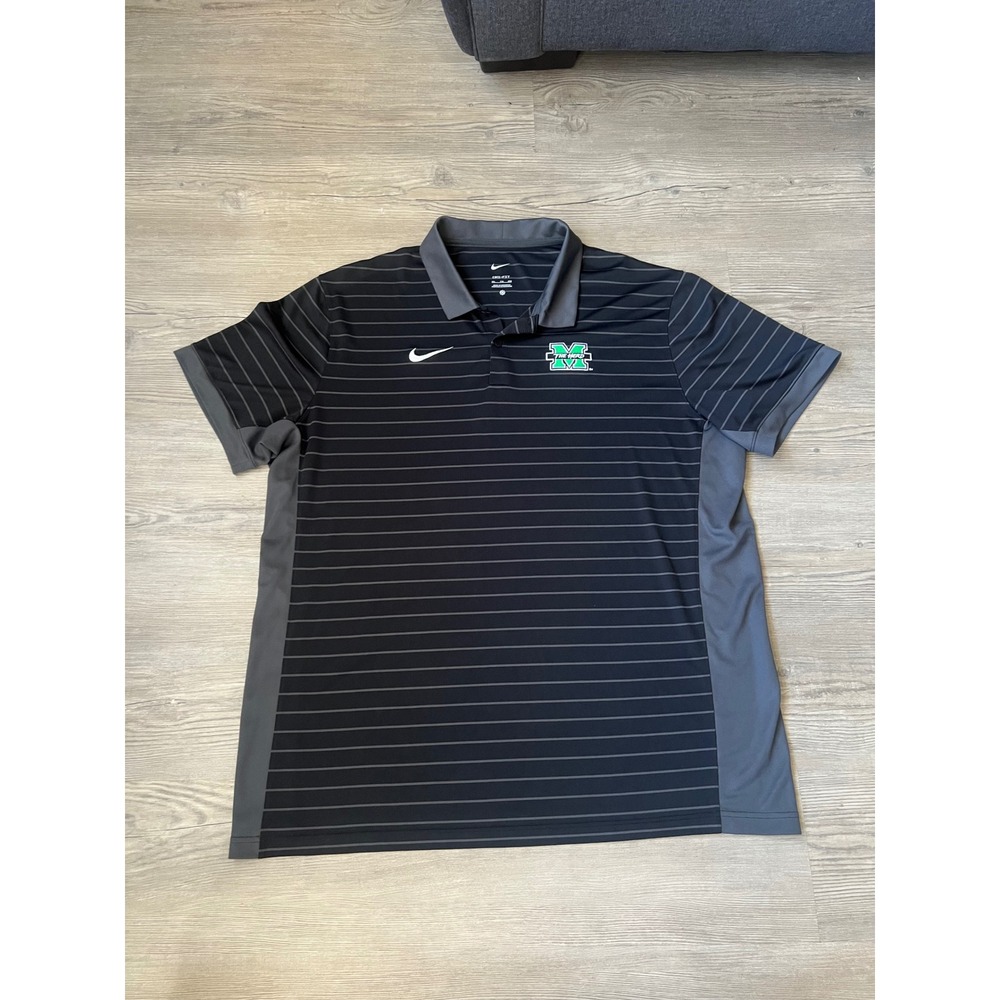 Nike Men's Marshall Thundering Herd Sideline Victory Stripe Polo Size XXL